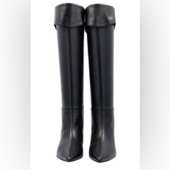 Khaite diego riding boots black leather made in Italy size 36.5 fits US 7 - Picture 3 of 9